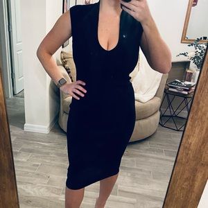 Michael Kors Vneck Midi Dress